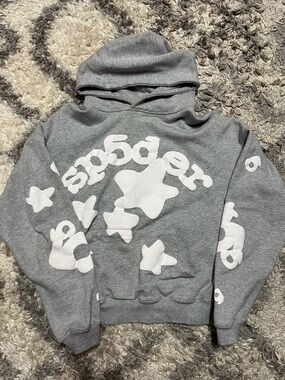 Gray Sp5der hoodie